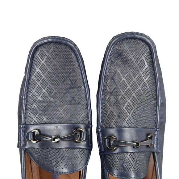 Andrew Fezza Shoes Mens 9.5 Loafer Moccasin Slip On Casual Navy Classic Fashion main image 8